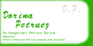 dorina petrucz business card